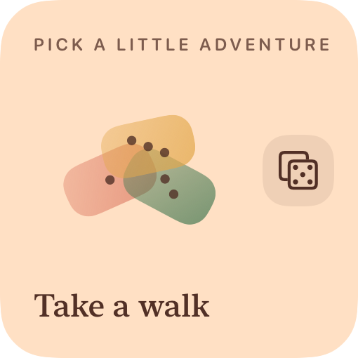 Pick a little adventure — example design rendered by WidgetFlair