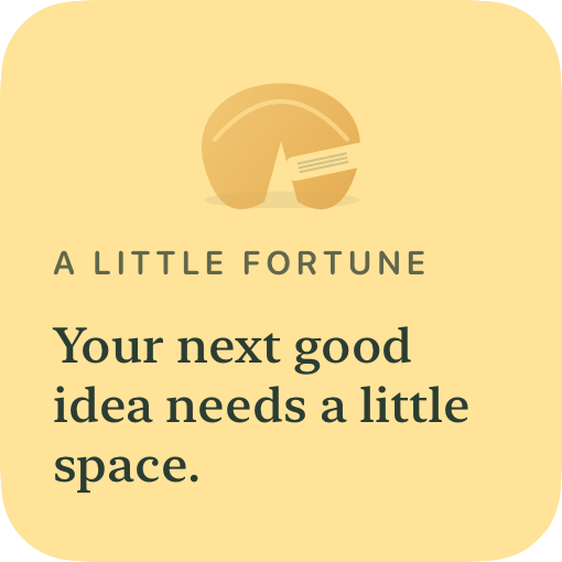 A little fortune — example design rendered by WidgetFlair