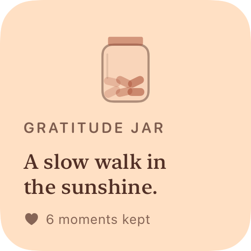 Gratitude jar — example design rendered by WidgetFlair