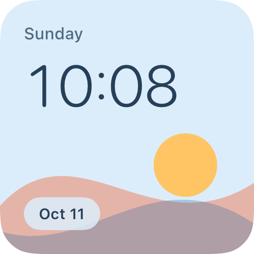 Golden hour — example design rendered by WidgetFlair