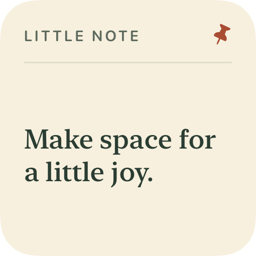Little note — example design rendered by WidgetFlair