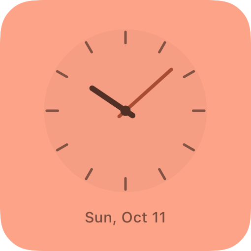 Studio clock — example design rendered by WidgetFlair